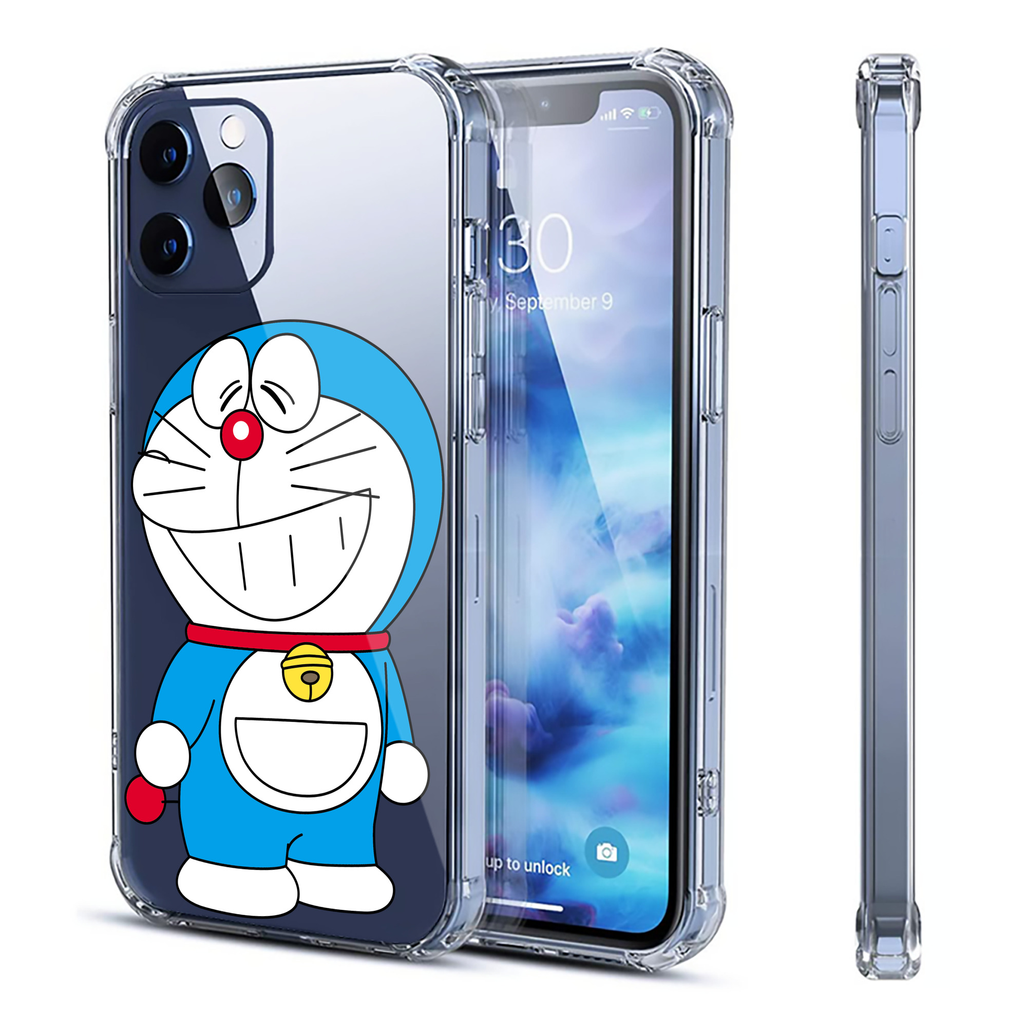 （画像用） ドラえもん Doraemon 【iPhone 12シリーズ対応】透明スマホケース（クリアソフトケース）